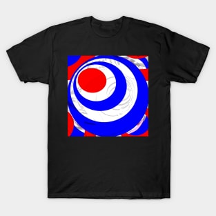 Blue, white, red and round II T-Shirt